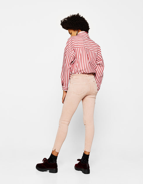 Super skinny mid-rise trousers