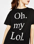 Cotton T-shirt with slogan